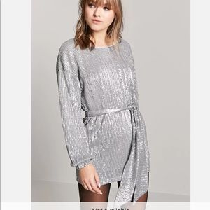 Forever 21 silver sparkle dress - L